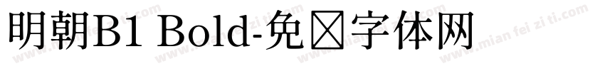 明朝B1 Bold字体转换